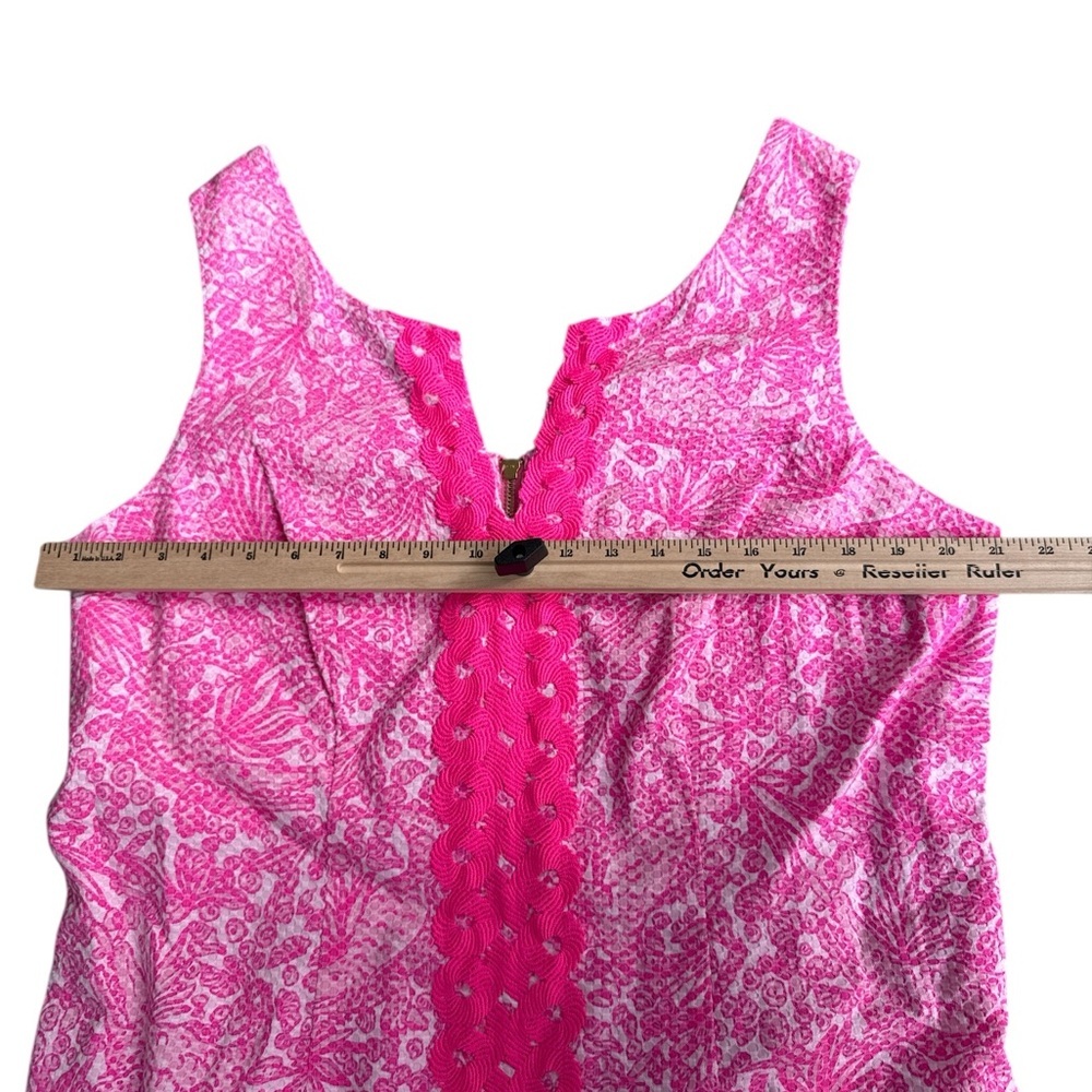 Lilly Pulitzer Pink & White Printed Sleeveless Shift Dress - Picture 7 of 9